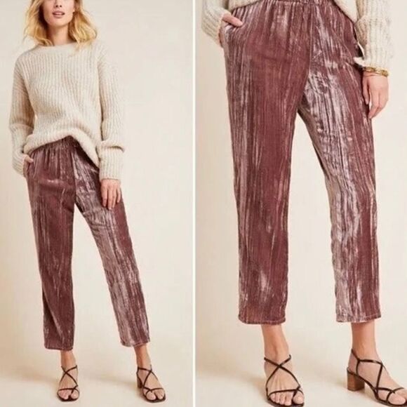 NWT Anthropologie Tina Jo Velvet Trousers Size S - Picture 3 of 8